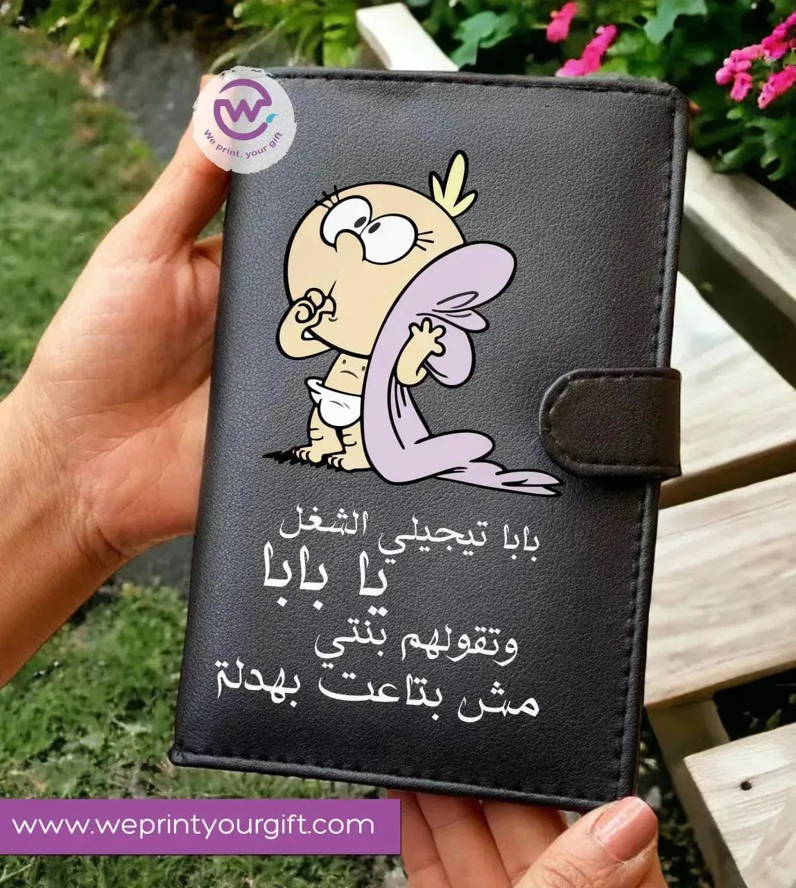 Leather wallet for women - Comics A - WE PRINT