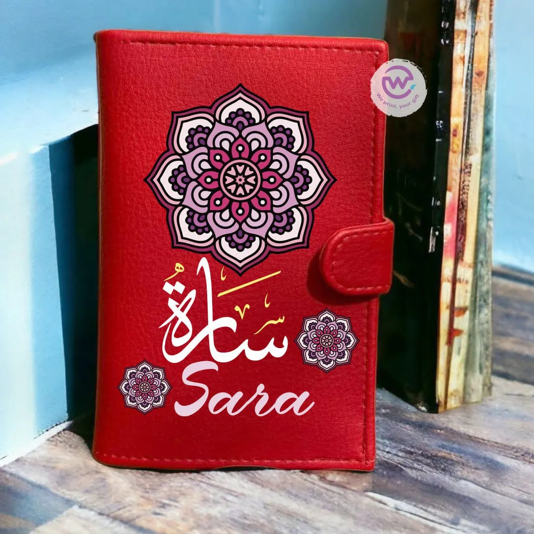 Leather wallet for women- Mandala - WE PRINT
