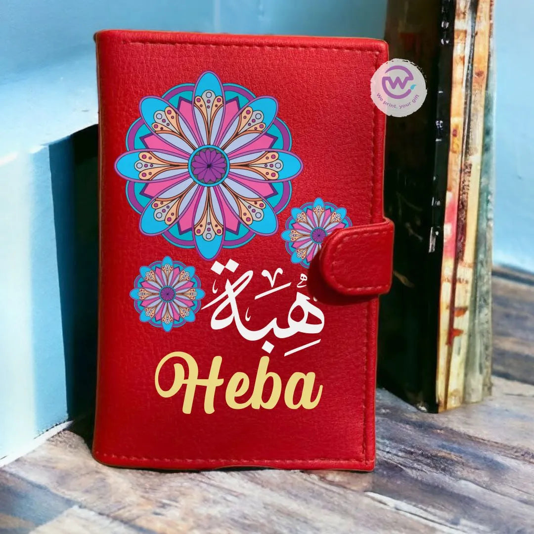 Leather wallet for women- Mandala - WE PRINT