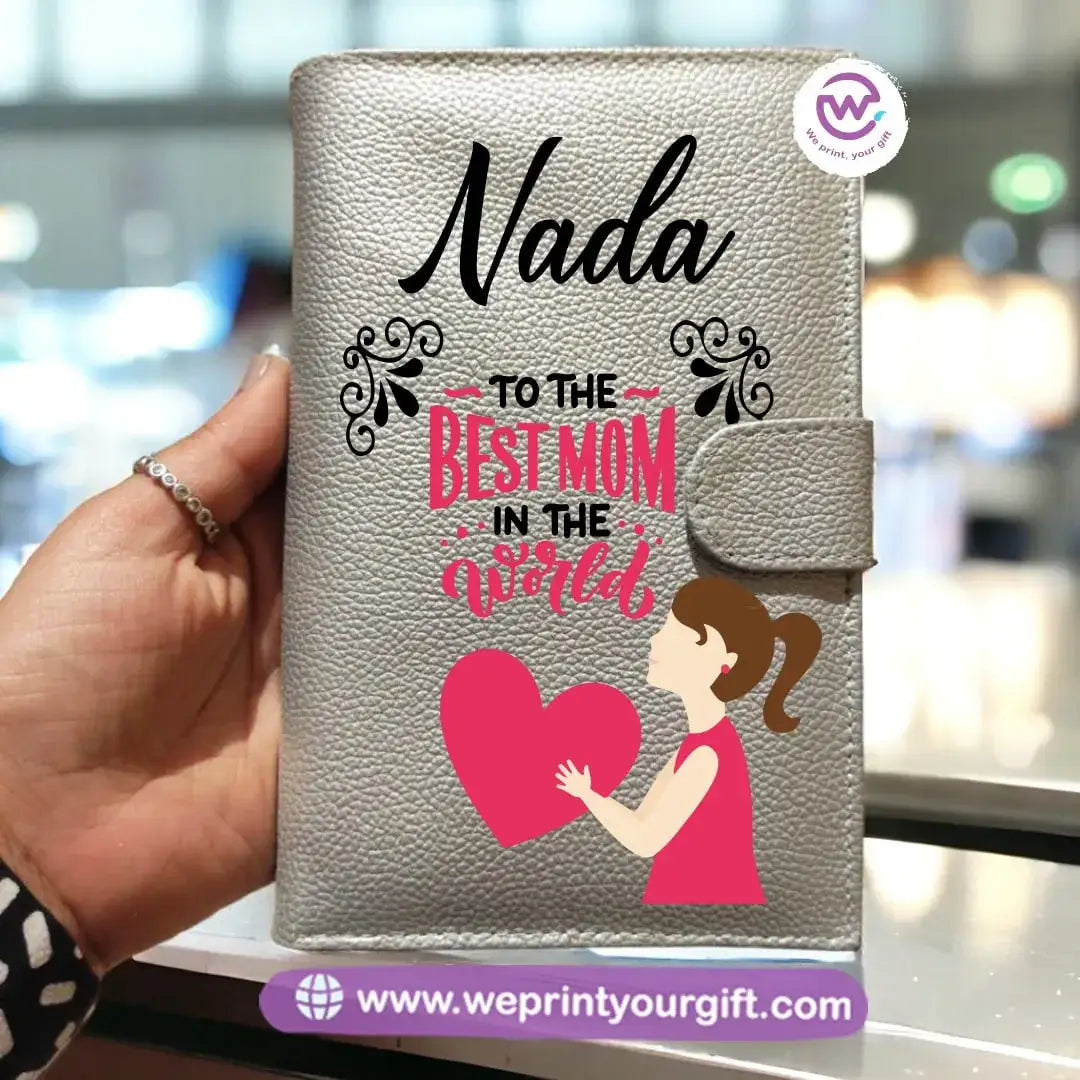 Leather Wallet for Women- Mom designs - WE PRINT