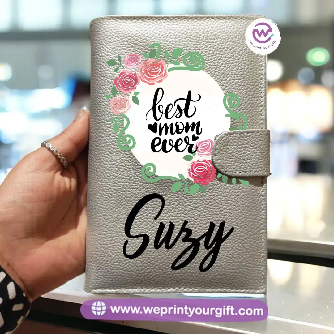 Leather Wallet for Women- Mom designs - WE PRINT