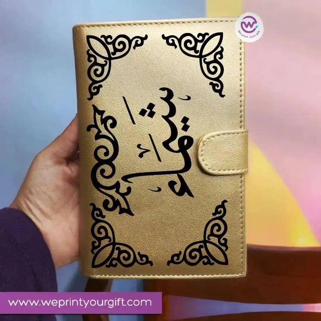 Leather wallet -Names -A - WE PRINT