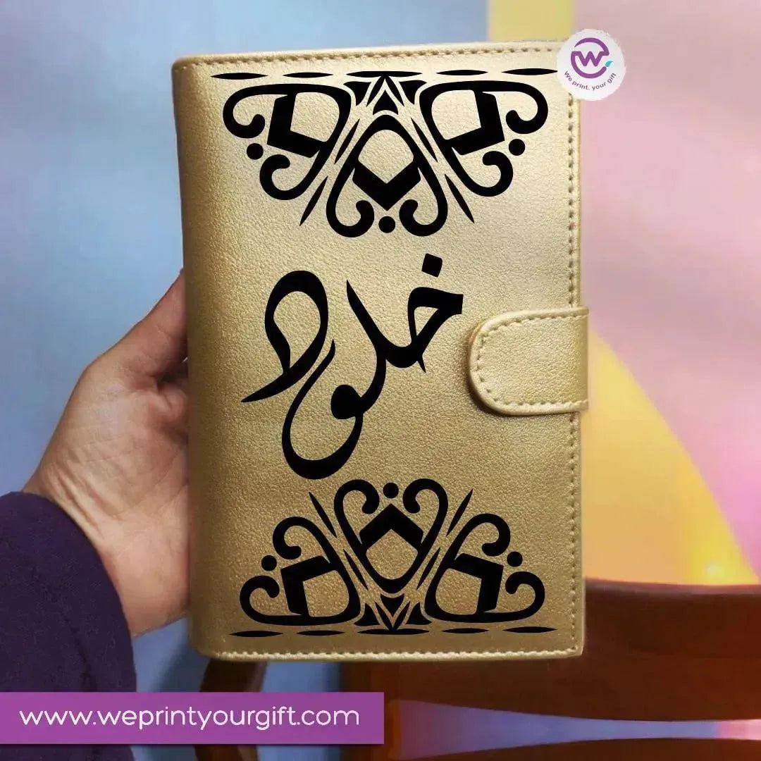 Leather wallet -Names -A - WE PRINT