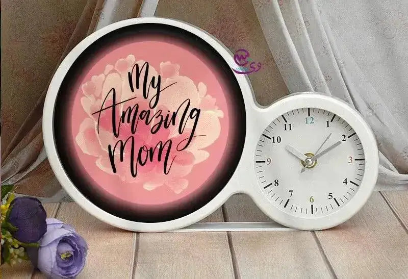 Round Magic Mirror with Clock – Mother’s Love Edition - WE PRINT