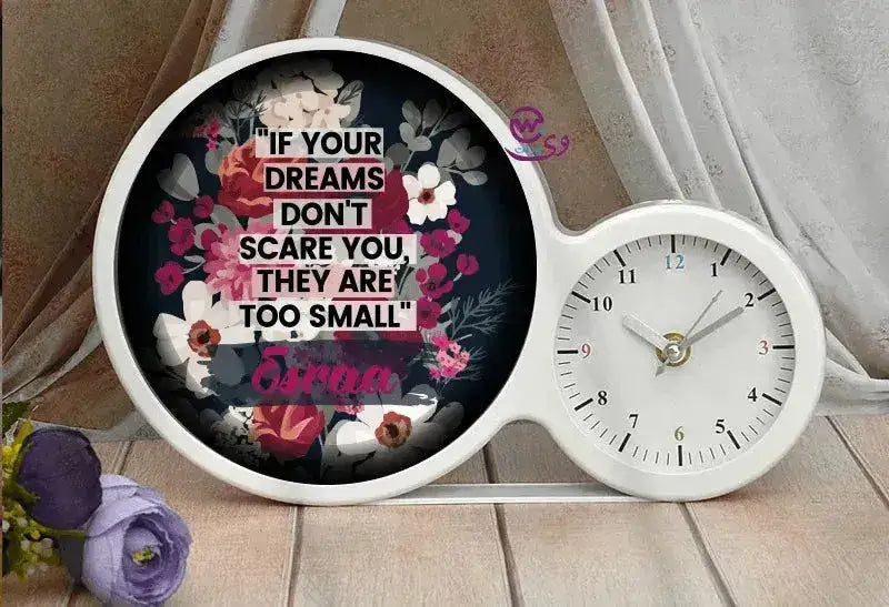 🪞 Personalized Magic Mirror with Clock – Inspiring Name Edition - WE PRINT