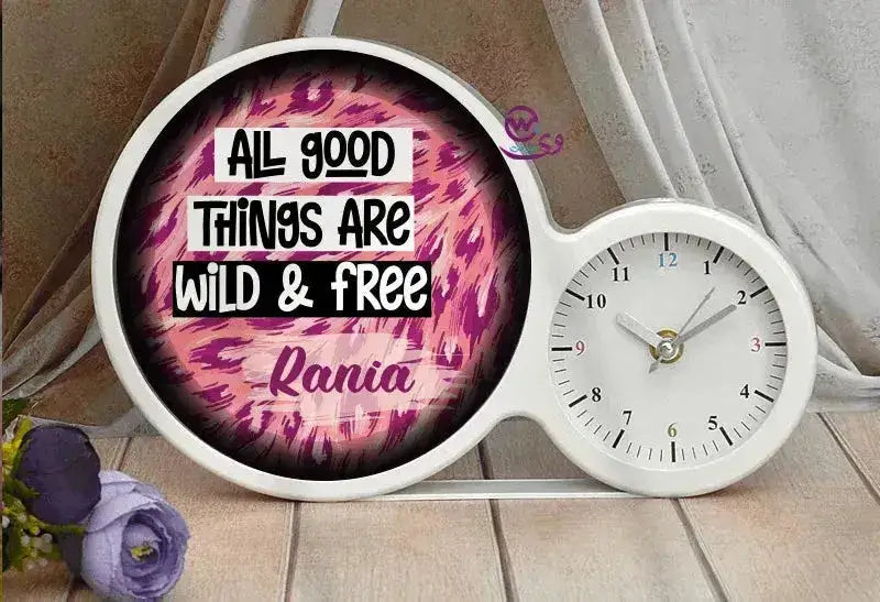 🪞 Personalized Magic Mirror with Clock – Inspiring Name Edition - WE PRINT