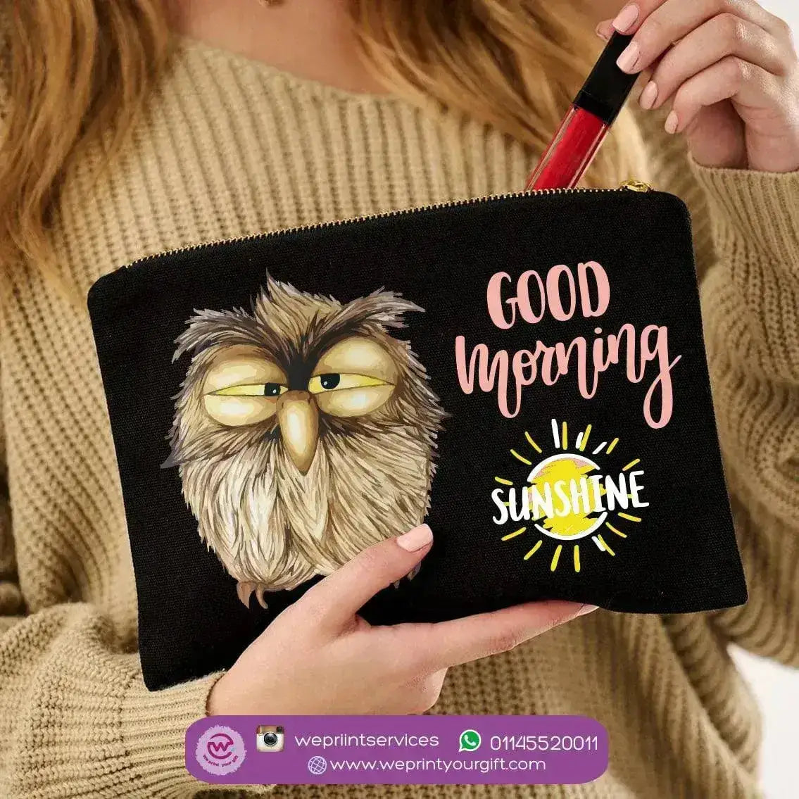 Makeup & Pencil Case- Owl-B - WE PRINT