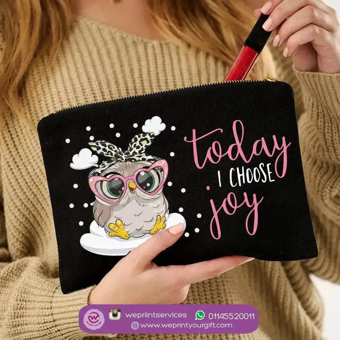 Makeup & Pencil Case- Owl-B - WE PRINT