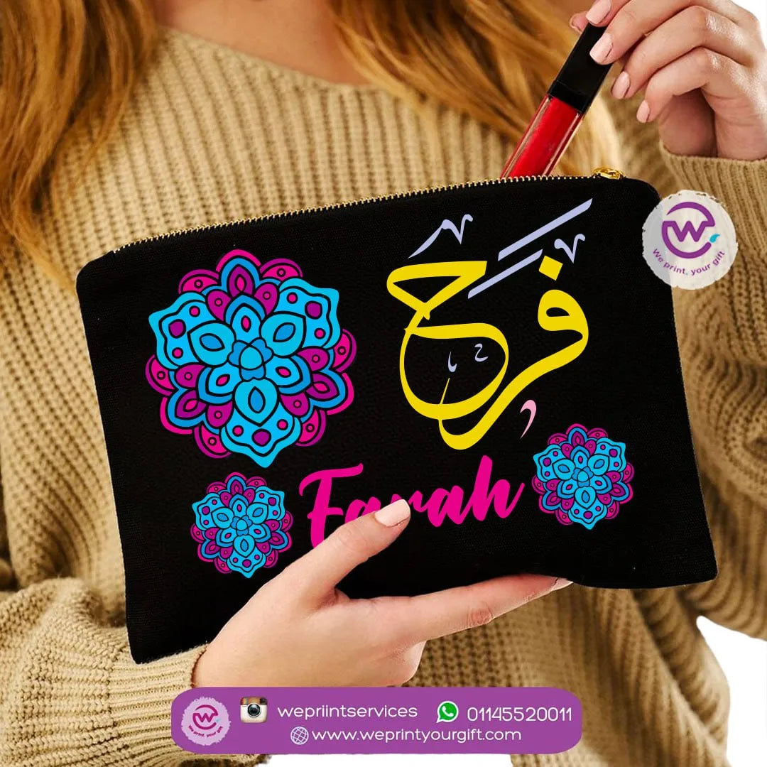 Makeup &Pencil Case- Mandala names - WE PRINT