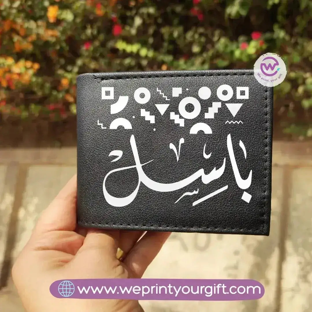 Men Leather Wallet-Arabic Names - WE PRINT