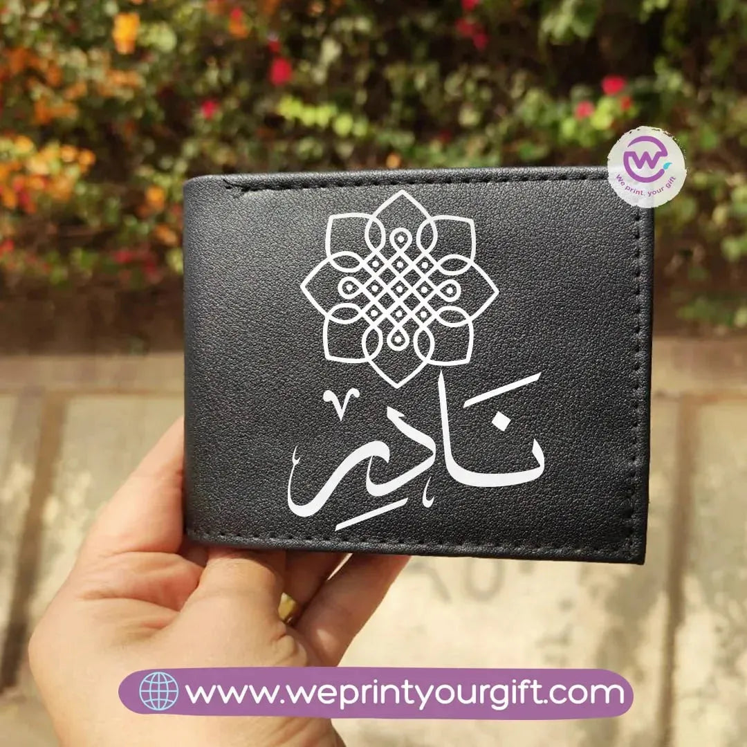Men Leather Wallet-Arabic Names - WE PRINT