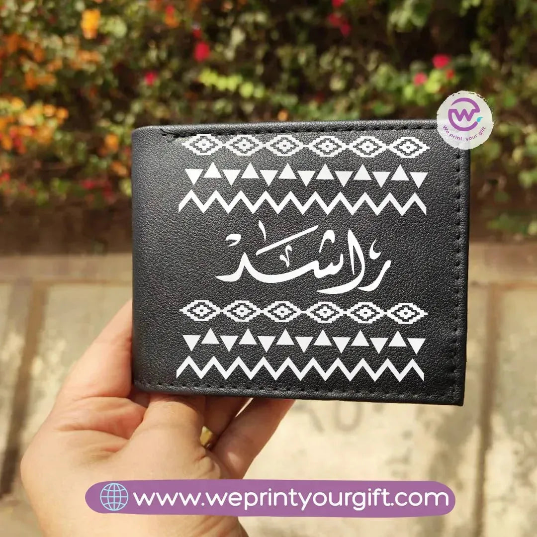Men Leather Wallet-Arabic Names - WE PRINT