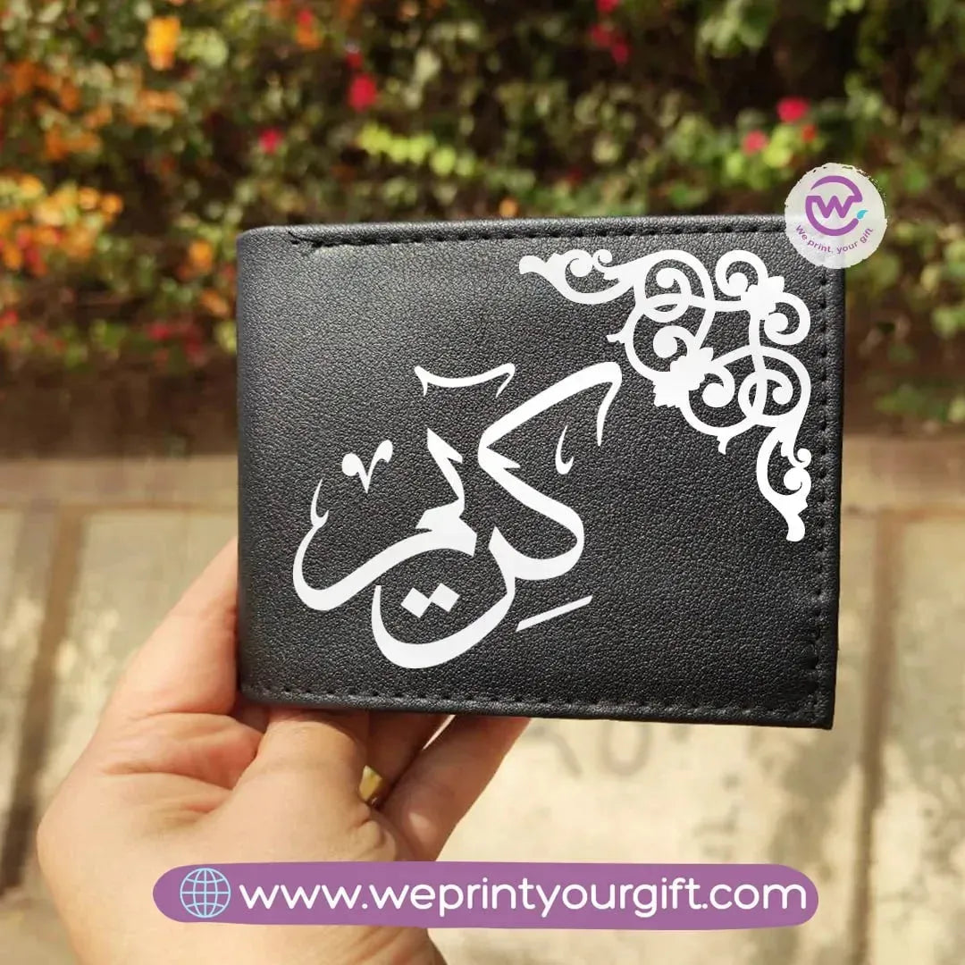 Men Leather Wallet-Arabic Names - WE PRINT