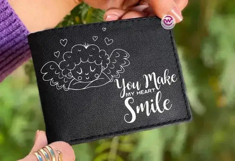 Men Leather Wallet- Love is -A - WE PRINT