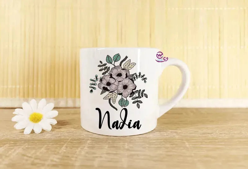 Mini-Mug -floral Names - WE PRINT