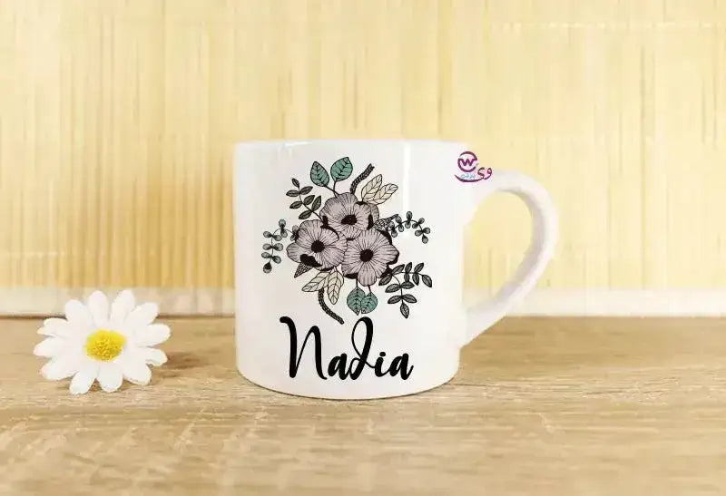 Mini-Mug -floral Names - WE PRINT