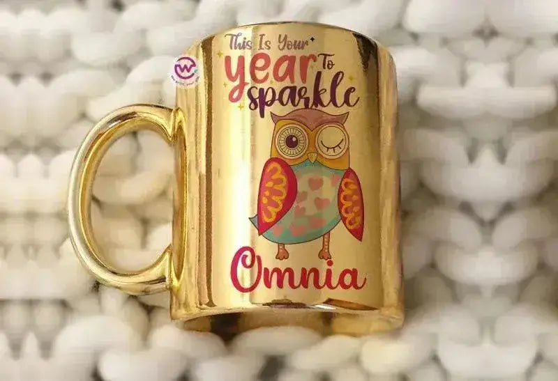 Mirror Ceramic Mug - Christmas owl - WE PRINT