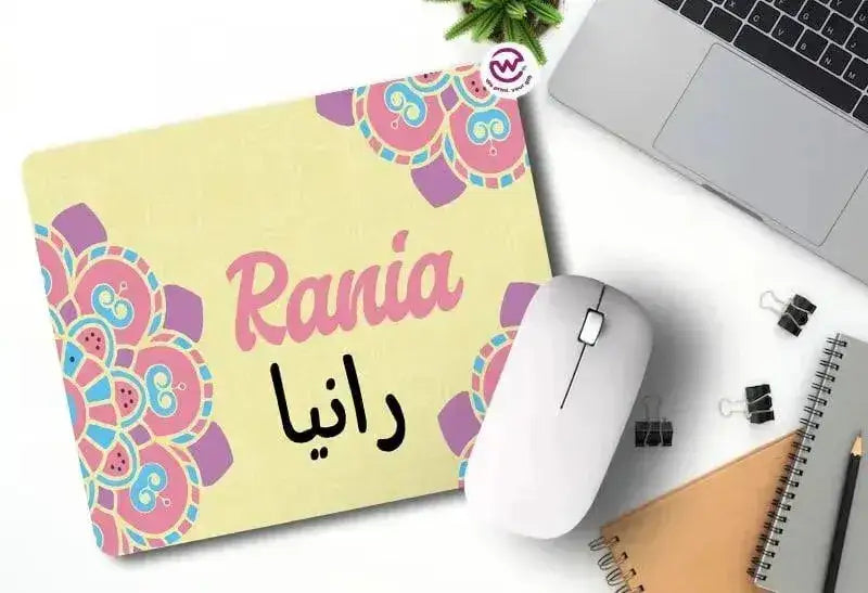 Custom Mouse Pad- Mandala - Names - WE PRINT