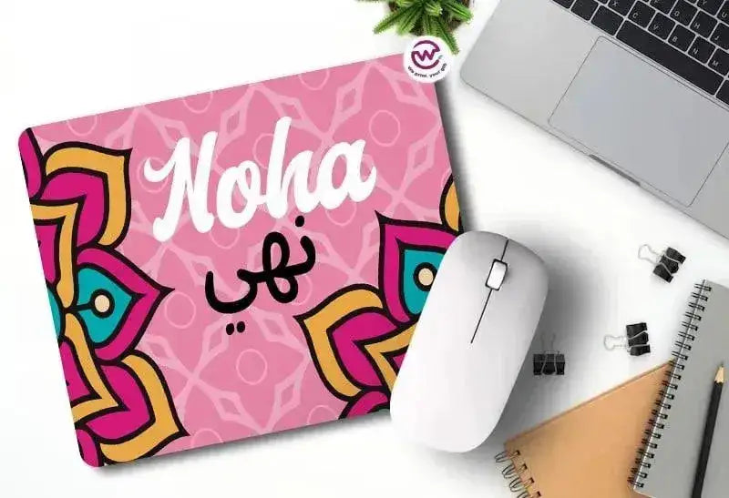 Custom Mouse Pad- Mandala - Names - WE PRINT
