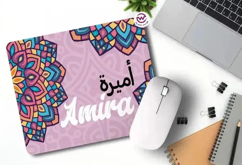 Custom Mouse Pad- Mandala - Names - WE PRINT
