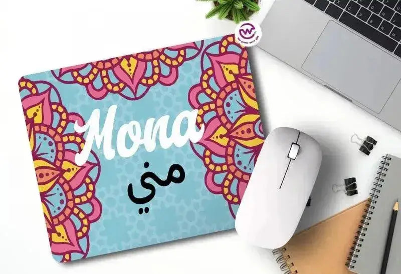 Custom Mouse Pad- Mandala - Names - WE PRINT