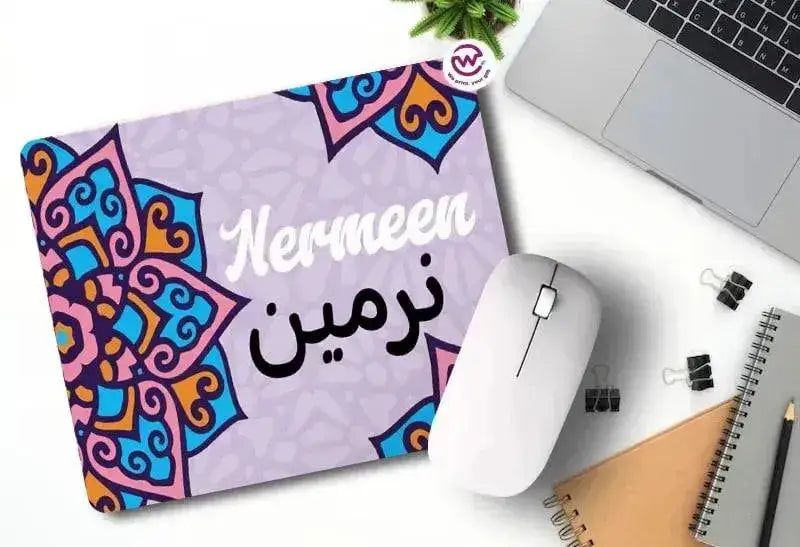 Custom Mouse Pad- Mandala - Names - WE PRINT