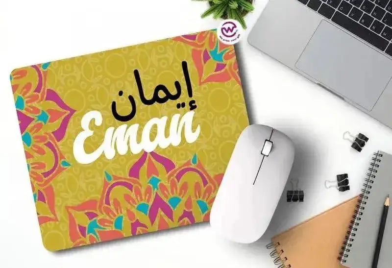 Custom Mouse Pad- Mandala - Names - WE PRINT