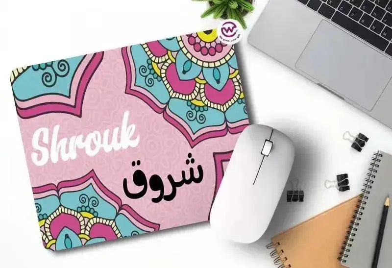 Custom Mouse Pad- Mandala - Names - WE PRINT