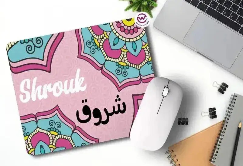 Custom Mouse Pad- Mandala - Names - WE PRINT