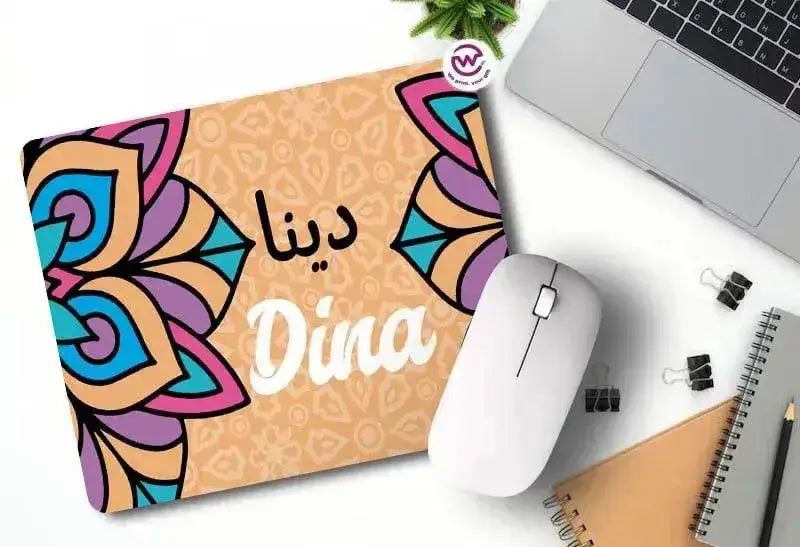 Custom Mouse Pad- Mandala - Names - WE PRINT