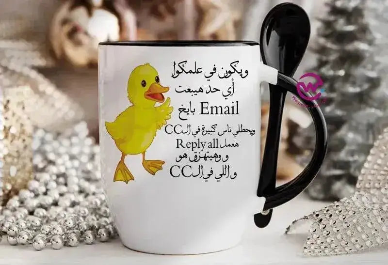 Mug-With Spoon - Comic -D - WE PRINT