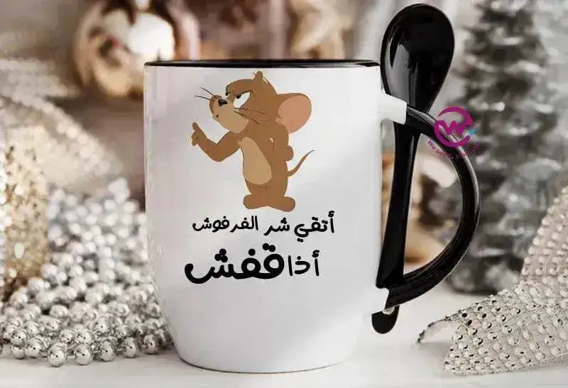 Mug-With Spoon - Comic -E - WE PRINT