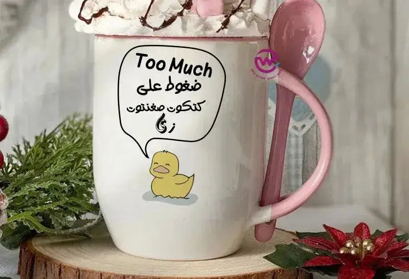 Mug-With Spoon -Comic -F - WE PRINT