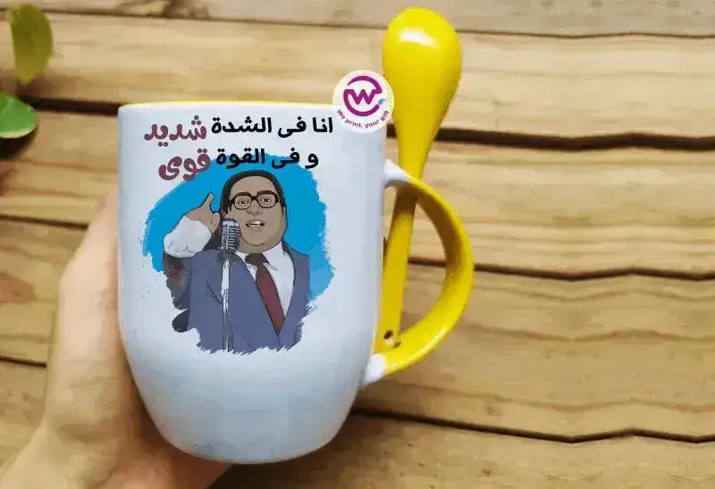Mug-With Spoon -Comic -k - WE PRINT