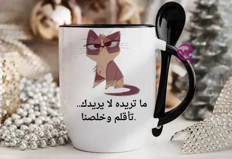Mug-With Spoon - Comics -B - WE PRINT