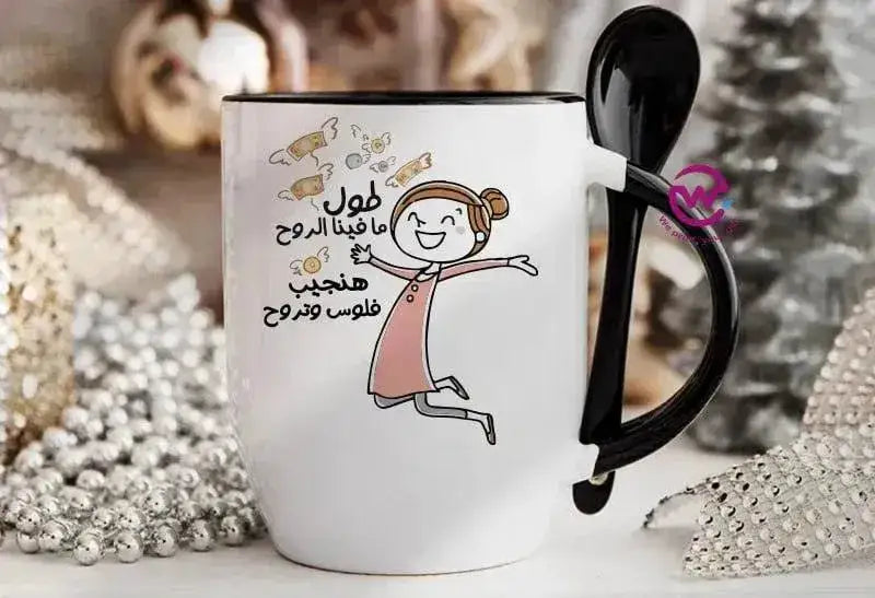 Mug-With Spoon - Comics -B - WE PRINT