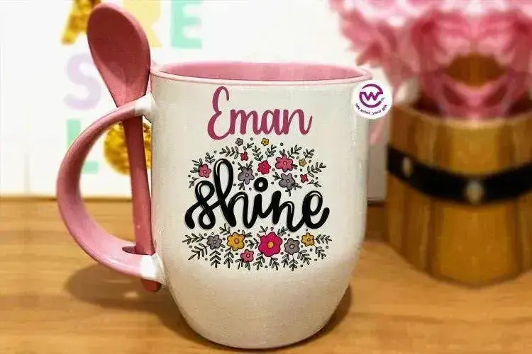 Mug-With Spoon - inspirational quotes - WE PRINT
