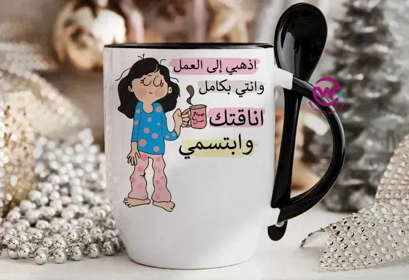 Mug-With Spoon - Jobs Comics - WE PRINT