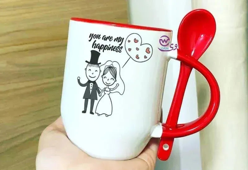 Mug-With Spoon - Valentine's Day 1 - WE PRINT