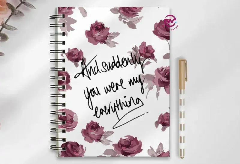 Notebook - A5 Size - English quotes - WE PRINT