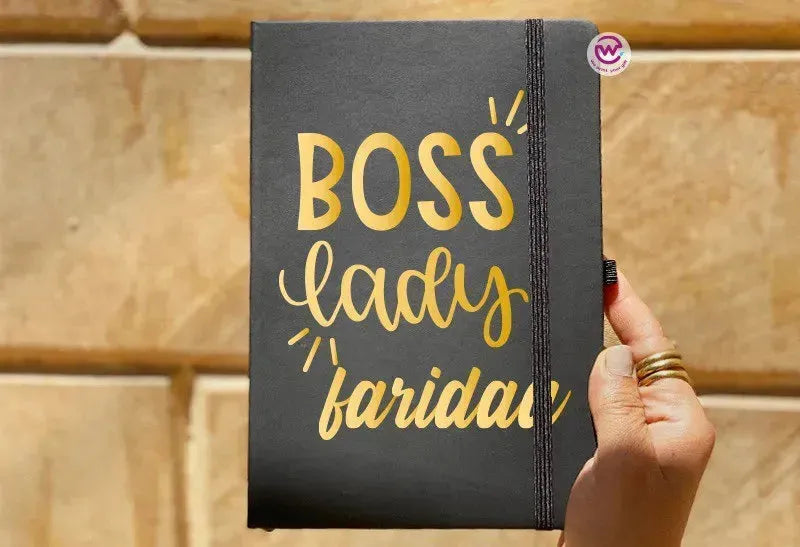 Notebook with Elastic Band - Motivational words - WE PRINT