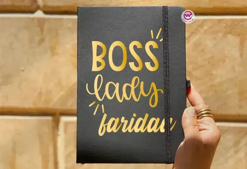Notebook with Elastic Band - Motivational words - WE PRINT