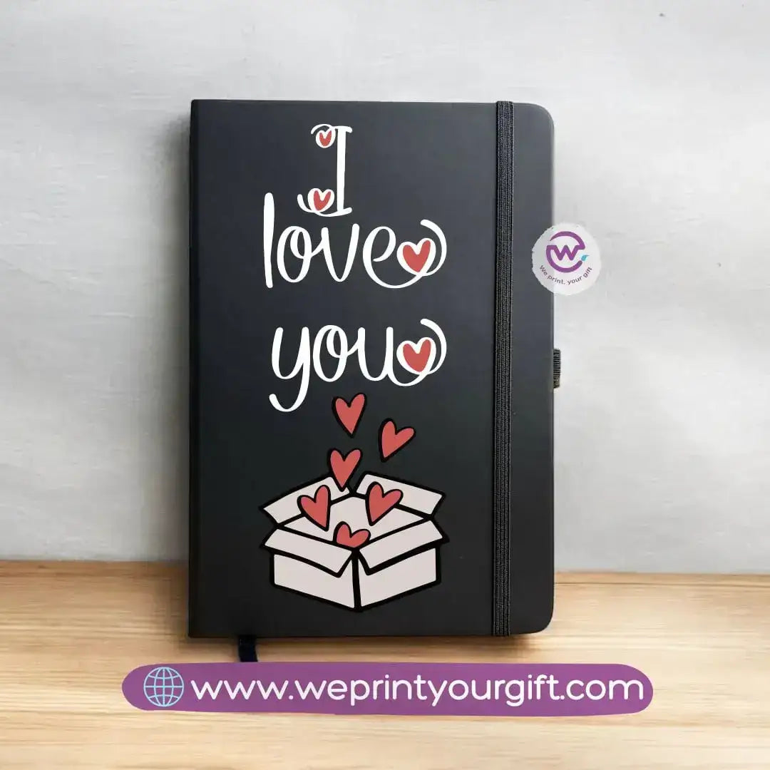 Notebook with Elastic Band-Valentine’s Day Designs - WE PRINT