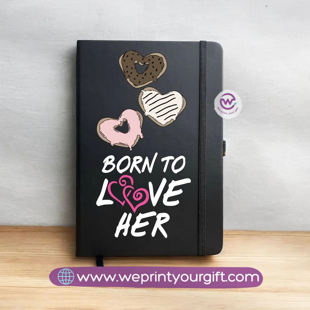 Notebook with Elastic Band-Valentine’s Day Designs - WE PRINT