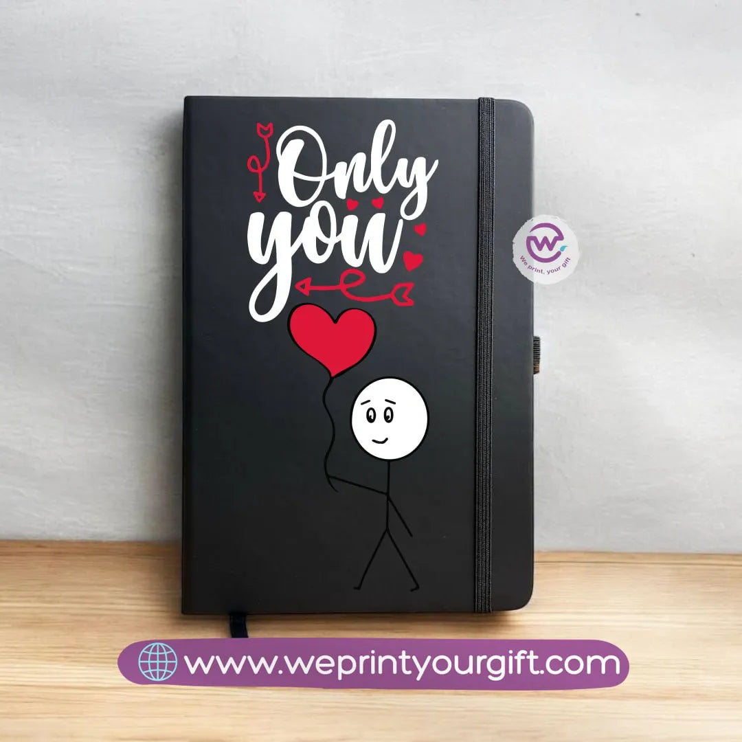 Notebook with Elastic Band-Valentine’s Day Designs - WE PRINT