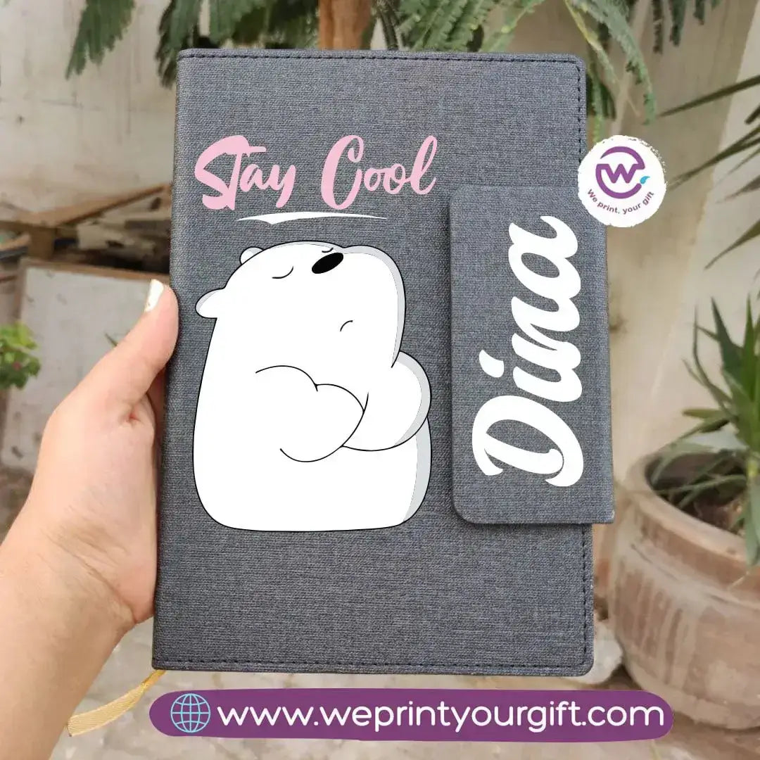Notebook with Magnetic Closure - Three bears - WE PRINT