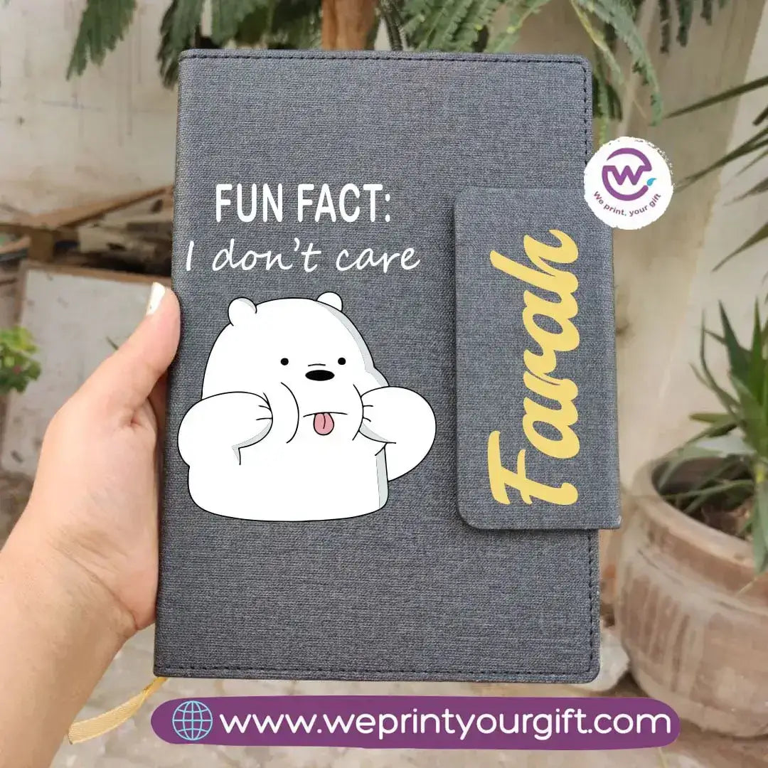 Notebook with Magnetic Closure - Three bears - WE PRINT