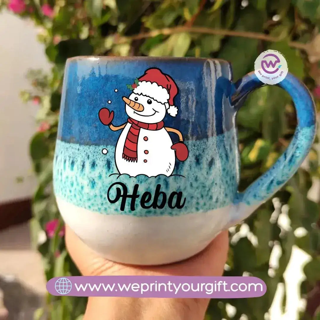 Ocean Handmade Pottery Mug-Christmas - WE PRINT