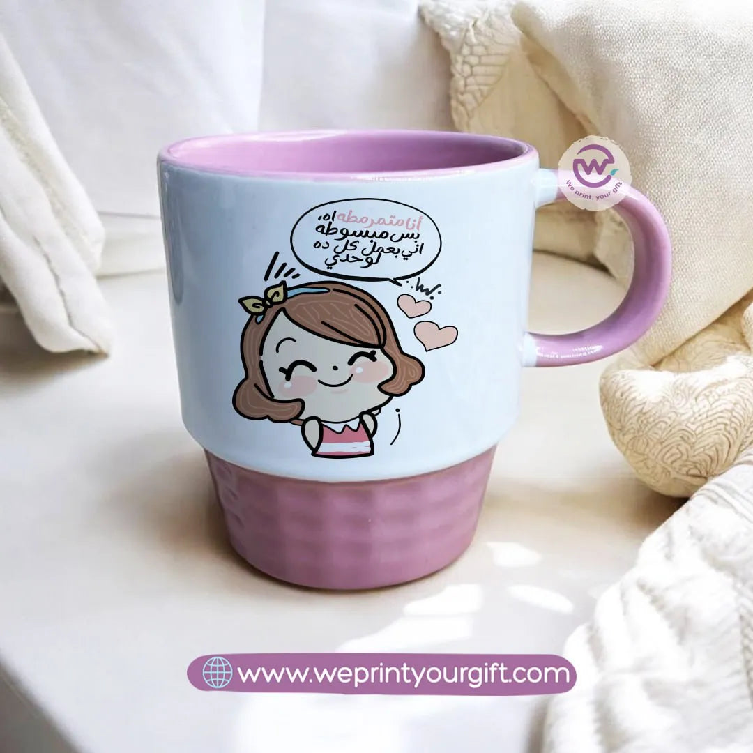 Personalized mug-Ribbed- Comic - WE PRINT