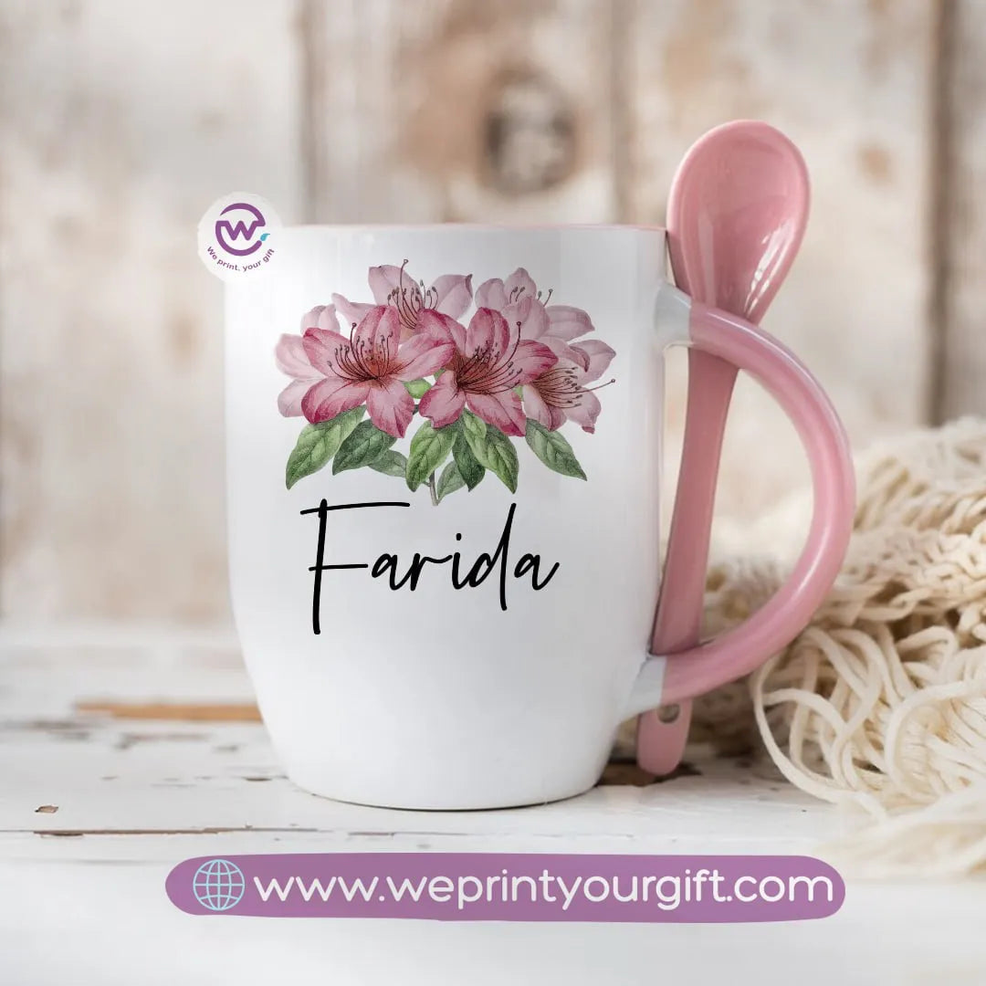 personalized mug- spoon mug- Names - WE PRINT